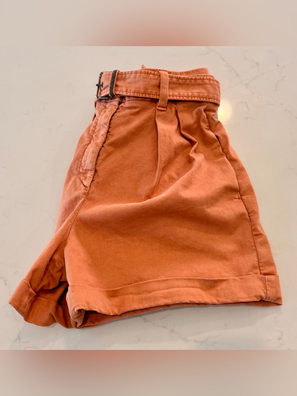 Brunello Cucinelli Women's Canyon Dyed Belted Denim Shorts. Size 40EU/Size 4US - Picture 8 of 14